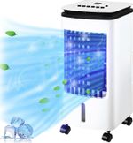 Nyxi Portable Air Cooler Fan with Remote Control, Powerful, 4L Water Tank, 2 Ice