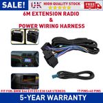 2x Extension Radio & Power Wiring Harness 6M For BMW E46 E39 E53 E38 Car Stereos
