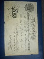 1936 Peppiatt English White £5 note good Condition