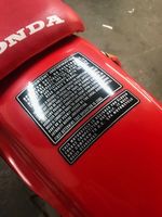 HONDA MX WARNING DECAL SET CR125 CR250 CR500
