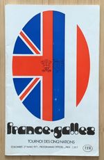 1971 FRANCE v WALES programme - Wales GRAND SLAM Champions