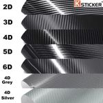 2D 3D 4D 5D Carbon Fiber Glossy Vinyl Car Wrap Film Waterproof PVC Roll body