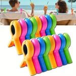 8x Beach Towel Pegs Clips Large Windproof Sunbed Lounger Clothes Wash Line Clamp