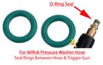 Nilfisk Pressure Washer 2 Green O Ring Rubber Seals for Hose Male End fitting