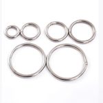 Stainless Steel O Ring Welded Buckles Webbing Heavy Duty Metal Round Rings