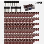 384Pcs Sander Sanding Band Sleeve Drum Rubber Mandrel Set for Dremel Rotary Tool