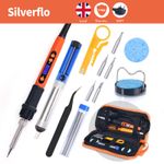 100W Soldering Iron Kit Digital LED Welding Iron Tool Tips Temperature Adjusted