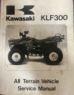Genuine Factory Kawasaki KLF300 Quad, 1998 Service Manual 