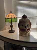 Only Fools and Horses Lamp - Delboy Trotter OFAH Del Bar Green Tiffany light 