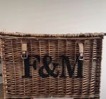 Large F&M Fortnum & Mason Basket Wicker Basket Hamper Storage Blanket Toy Box