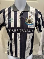 Signed Newcastle 1990 93 Autpgraph Home Shirt Keegan Lee Kelly Entertainers