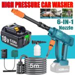 For Makita 18V Battery Cordless Pressure Washer Jet Water Wash Cleaner Tools 5M