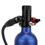 1L Blue Aluminium Empty Oxygen Cylinder Rebreather With Pure Metal Secondar SG