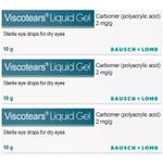 Viscotears Liquid Gel - Carbomer Gel 0.2% - Sterile Dry Eye Drops - 10g x 3 PACK