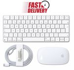 Apple Magic Keyboard Touch ID + Magic Mouse USB-C Bundle Silver BRAND NEW