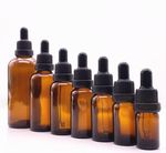 Amber Glass Dropper Bottle Tamper Evident Pipette Eye Ear Drop, 5ml - 100ml