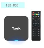 Global Android 10.0 TV Box Tanix TX1 CPU Allwinner H313 Support 4K  RAM 1+8 GB.
