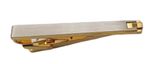 Givenchy Tie Clip Bar Brushed Steel Gold Tn Vintage Mens Gift Boxed