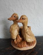 VINTAGE - DOVECOTE POTTERY - PAIR OF DUCKS  FIGURINE - SIGNED  ''SH''