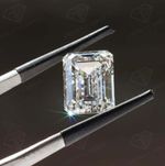 D-Diamond FL-Clarity 5 Ct Certified Lab-Grown Emerald Cut CVD Gemstone 6AGH
