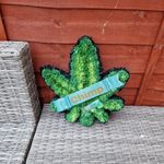 CANNABIS LEAF WEED SILK ARTIFICIAL MEMORIAL FUNERAL FLOWERS WREATH 