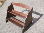 Antique oak double-decker book donkey bookstand bookcase