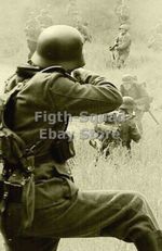 WW2 Picture Photo German soldier in field 5993