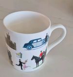 official Highclere Castle Bone China Tea Coffee Cup Mug Downton Abbey horse car