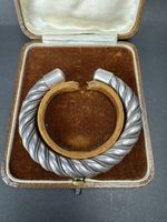 Vintage 925 Sterling Silver Large Heavy Cuff bracelet Rope Braided 38.31 grams