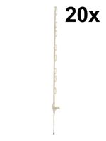 20 x 3ft (100cm) Electric Fence White Poly Posts fence Stakes tape rope