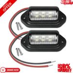 2x LED Number Plate Lights 12V White License Plate Lamp Car Trailer Truck UK