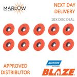 10 X NORTON BLAZE 115MM RAPID STRIP DISC - 66623303783 Weld Paint Rust Removal