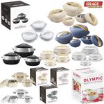 4PC Olympic Hot Pot Set Insulated Food Warmer Thermal Hotpot Serving 2.5L Dishes