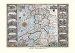 Old Map of Wales - John Speed 1610 - A3 Reproduction - Unframed - Ideal Gift
