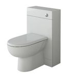 Bathroom Toilet Back to Wall BTW Unit D Shaped Pan Cistern 500mm Modern White
