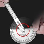 Sturdy and Reliable Stainless Steel Protractor 0180 Degrees for Measurements