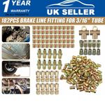182x Brake Pipe Connectors Male Female Set 2/3 Way 10mm x 1mm For 3/16" Tube