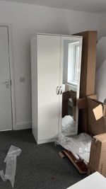 Ready Assembled 2 Door Wardrobe With Mirror Hanging Rail And Shelf In White
