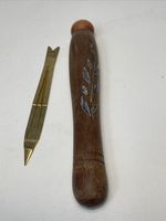 Vintage Dan Moi Jaw Harp Mouth Instrument w/ Wooden Case Mother of Pearl Inlay