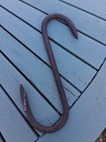 Large 10" Rusty Iron Butchers Hook  Farmhouse Cottage Beams.