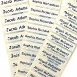 50 Name Tapes/Labels/Tags IRON-ON School Uniform tags Soft satin BEST PRICE