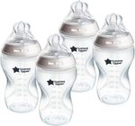 Tommee Tippee Natural Start Baby Bottles for 3M+, Pack of 4 340Ml Baby Bottles,