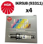 NGK Spark Plugs x4 - IKR9J8 (93311) - Abarth 500 1.4 Turbo 46344792