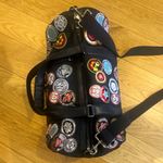Saint Laurent Duffle Bag/Holdall Leather Black Logo Patch Shoulder Strap 440926