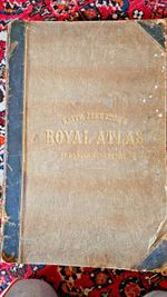 RARE ANTIQUE,  ROYAL ATLAS OF MODERN GEOGRAPHY, KEITH JOHNSTON 1st edition 1861