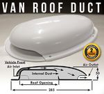 LOW PROFILE WHITE ROOF AIR DUCT VENT VENTILATOR HORSEBOX CARAVAN DOG VAN BUS 4X4