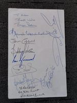 Anglo-American Sporting Club Boxing Menu 1983 Manchester Signed By 10 Man United