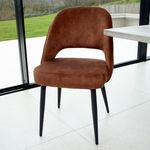 COPPER VELVET DINING CHAIR STAIN RESISTANT DINING CHAIR RESTAURANT CHAIR MODERN