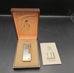 VINTAGE 1970'S SWISS MADE DUNHILL ROLLAGAS TWO TONE SILVER/GOLD LIGHTER, BOXED