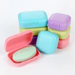 2Pack Soap Box Dish Container Travel Soap Holder with Lid Sealed Soap Box